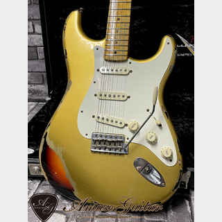 Fender Custom Shop Limited Edition Mischief Maker Heavy Relic # Aged Aztec Gold over 3-Color Sunburst 2016年製 3.50kg