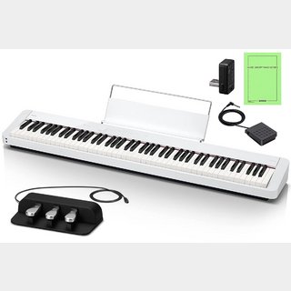 Casioカシオ(CASIO)電子ピアノ Privia PX-S1100WE(ホワイト) 88鍵盤 スリムデザイン & 純正 ペダル 3本ペダルユ