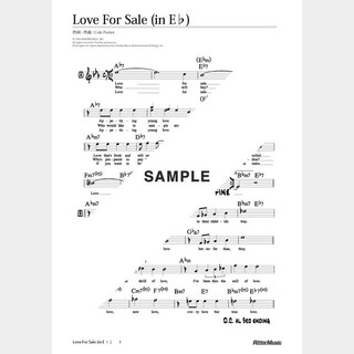 楽譜 Love For Sale（in E♭）