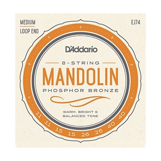 D'Addario EJ74 Mandolin Strings Phosphor Bronze Medium 11-40 マンドリン弦