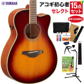YAMAHA FSC-TA BS アコースティックギター 教本・お手入れ用品付きセレクト15点セット
