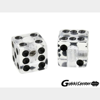 ALLPARTS Set of 2 Unmatched Dice Knobs,Clear/5119