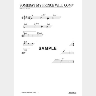 楽譜 Someday My Prince Will Come