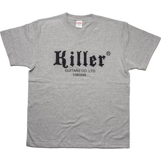 KillerLOGO T-SHIRTS【ミックスグレー/ブラック・XLサイズ】