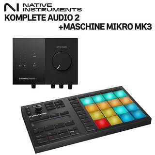 NATIVE INSTRUMENTSKOMPLETE AUDIO 2 + MASCHINE MIKRO MK3 オーディオインターフェイス