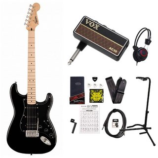 Squier by Fender Sonic Stratocaster HSS Maple Fingerboard Black Pickguard Black スクワイヤー VOX Amplug2 AC30アンプ付