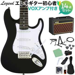 LEGEND LST-MINI BK エレキギター 初心者14点セット 【VOXアンプ付き】
