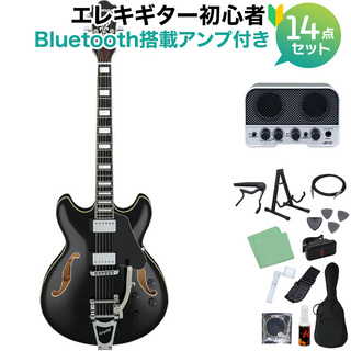 IbanezAS103T Black エレキギター初心者14点セット Bluetooth搭載ミニアンプ付