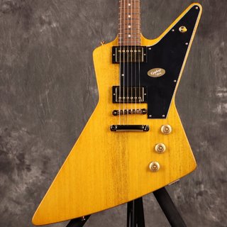 EpiphoneInspired by Gibson Custom 1958 Korina Explorer with Black Pickguard Aged Natural エピフォン【WEBSHOP