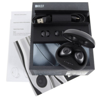 KEF 【中古】 イヤホン KEF Mu3 ノイズキャンセリングイヤホン Bluetoothイヤホン チャコールグレイ