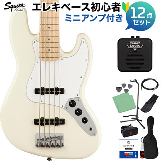 Squier by Fender Affinity Jazz Bass V Olympic White 5弦ベース初心者12点セット 【ミニアンプ付】