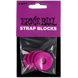 ERNIE BALL #5618 STRAP BLOCKS 4PK - PURPLE (4枚入り)