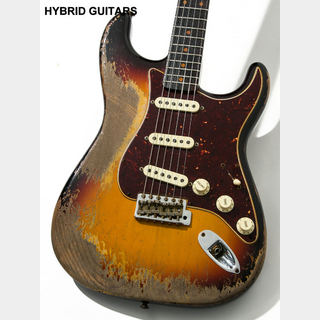 Fender Custom Shop 2022 Custom Collection Limited Edition Roasted 1961 Stratocaster Super Heavy Relic Aged 3 Color Sunb