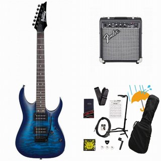 Ibanez Gio Series GRGA120QA-TBB (Transparent Blue Burst)  [海外仕様イシバシ独占販売モデル] Fender 10Wアンプ