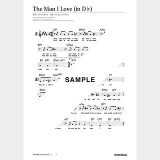 楽譜The Man I Love（in D♭）