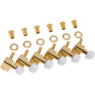 Fender フェンダー Deluxe Cast/Sealed Guitar Tuning Machines with Pearl Buttons Gold ギター用ペグ