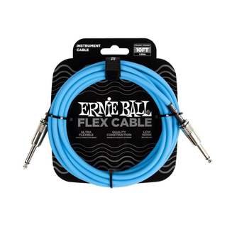 ERNIE BALL EB6412 FLEX CABLE 10FT BL S/S【新宿店】