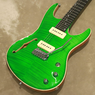 Valenti Guitars Nebula Carved Semihollow, Green