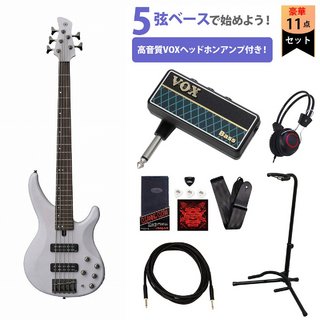 YAMAHA TRBX505 トランスルーセントホワイト(TWH) TRBX500シリーズ アクティブベース 5弦ベース VOXヘッドホンアン