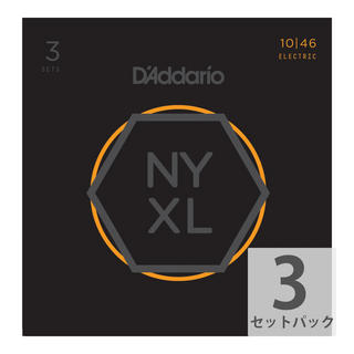 D'Addario ダダリオ NYXL1046-3P Nickel Wound Regular Light エレキギター弦 3セットパック