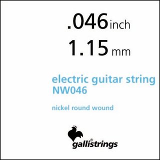 Galli Strings NW046 - Single String Nickel Round Wound For Electric Guitar .046【新宿店】