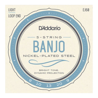 D'Addarioダダリオ EJ60 5-String Banjo Nickel Plated Light 9-20 バンジョー弦