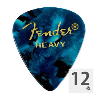 Fender フェンダー 351 Shape Ocean Turquoise Heavy ギターピック 12枚入り
