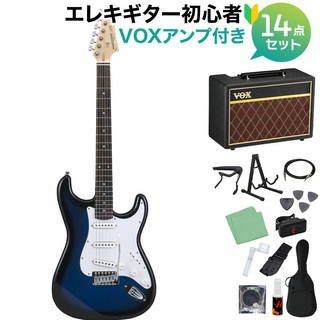 Photogenic ST-180 BLS エレキギター 初心者14点セット【VOXアンプ付き】 ストラトタイプ