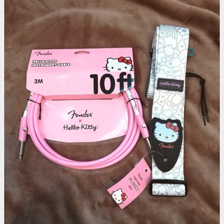 Fender Hello Kitty® Pink Poly Strap & Original Cable