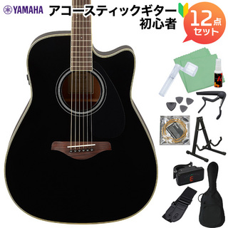 YAMAHA FGC-TA BL (ブラック) アコースティックギター初心者12点セット エレアコ