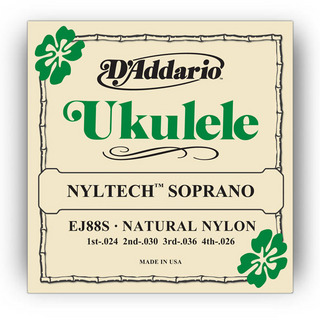 D'Addario Nyltech Soprano Natural Nylon EJ88S 24-36 【WEBSHOP】