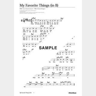 楽譜My Favorite Things（in B）