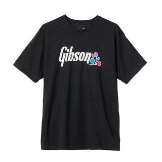 GibsonGA-LC-FLRTLG Floral Logo Tee (Dark Gray) Large ギブソン Tシャツ Lサイズ【WEBSHOP】