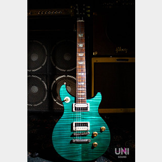 Gibson Custom Shop Tak Matsumoto DC Standard FlameTop Aqua Blue 2nd Edition 2012