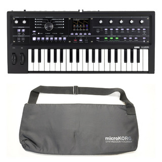 KORG【新製品】microKORG2 37鍵盤 MBK (メタリックブラック) 専用ソフトケース付属 マイクロコルグ2 シンセサイ