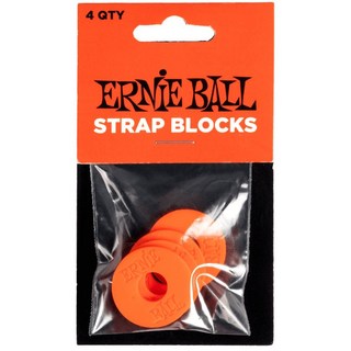 ERNIE BALL#5620 STRAP BLOCKS 4PK - RED (4枚入り)