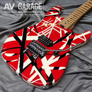 EVH Striped Series Red with Black Stripes