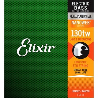 ElixirNickel Plated Steel Bass Strings with ultra-thin NANOWEB Coating 5th/Low-B (130TW/Long) #15432