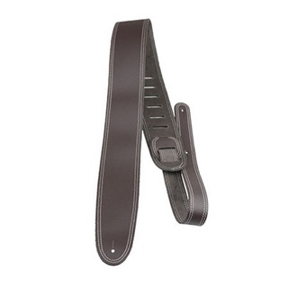 Perri'sペリーズ P25ST-174 2.5インチ BROWN Double Stitched Leather Guitar Strap ギターストラップ