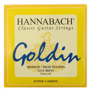 HANNABACH7253MHT Goldin ミディアムハイテンション 3弦用 バラ弦 クラシックギター弦