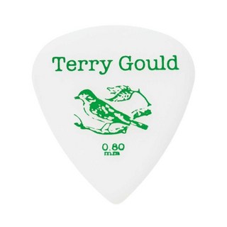 PICKBOY Terry Gould GUITAR PICK (WHITE/ティアドロップ) [0.80mm] ×10枚セット