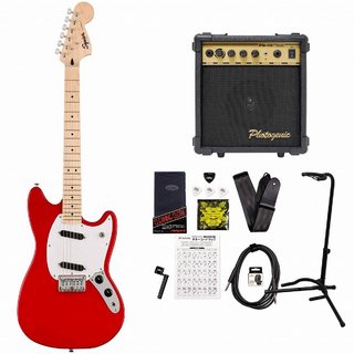 Squier by Fender Sonic Mustang Maple Fingerboard White Pickguard Torino Red スクワイヤー PG-10アンプ付属エレキギター