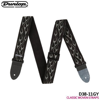 Dunlop ギターストラップ D38-11GY FLAMBE GREY ダンロップ D3811GY