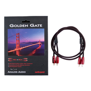 Audioquest 【中古】 audioquest オーディオケーブル GOLDEN GATE 1M 両側RCA オーディオクエスト ゴールデンゲート