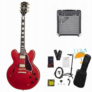 Epiphone Inspired by Gibson Custom 1959 ES-355 Cherry Red Fender 10Wアンプ付属エレキギター初心者セットR【WEBS