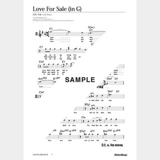 楽譜 Love For Sale（in G）