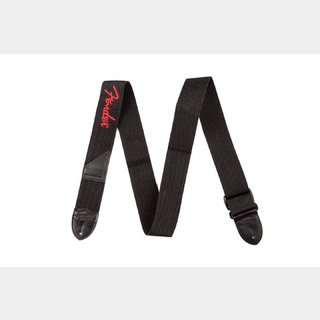 Fender Logo Strap Black/Red Logo フェンダー [ギターストラップ]【福岡パルコ店】