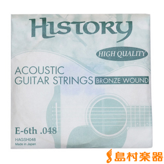 HISTORYHAGSH048 アコースティックギター弦 E-6th .048 【バラ弦1本】