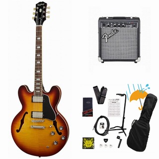 Epiphone Inspired by Gibson ES-335 Figured Raspberry Tea Burst (RTB) セミアコ ES335 Fender 10Wアンプ付属エレ