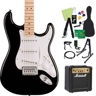 Squier by FenderSONIC STRATOCASTER エレキギター初心者14点セット(マーシャルアンプ付き) BLK
